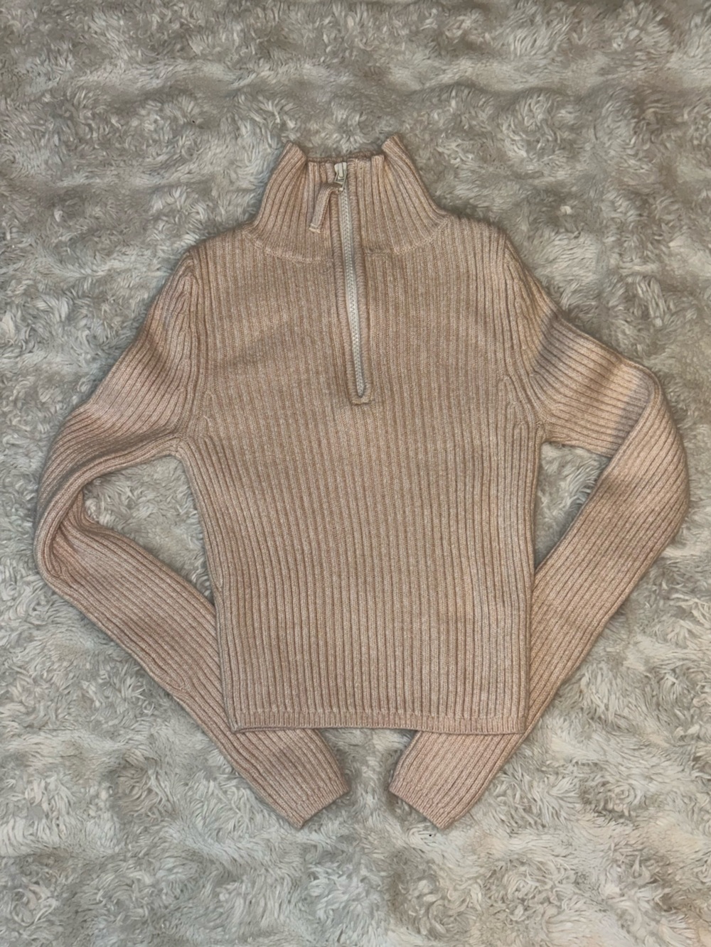 Aerie Sweater Zip up Mock Neck